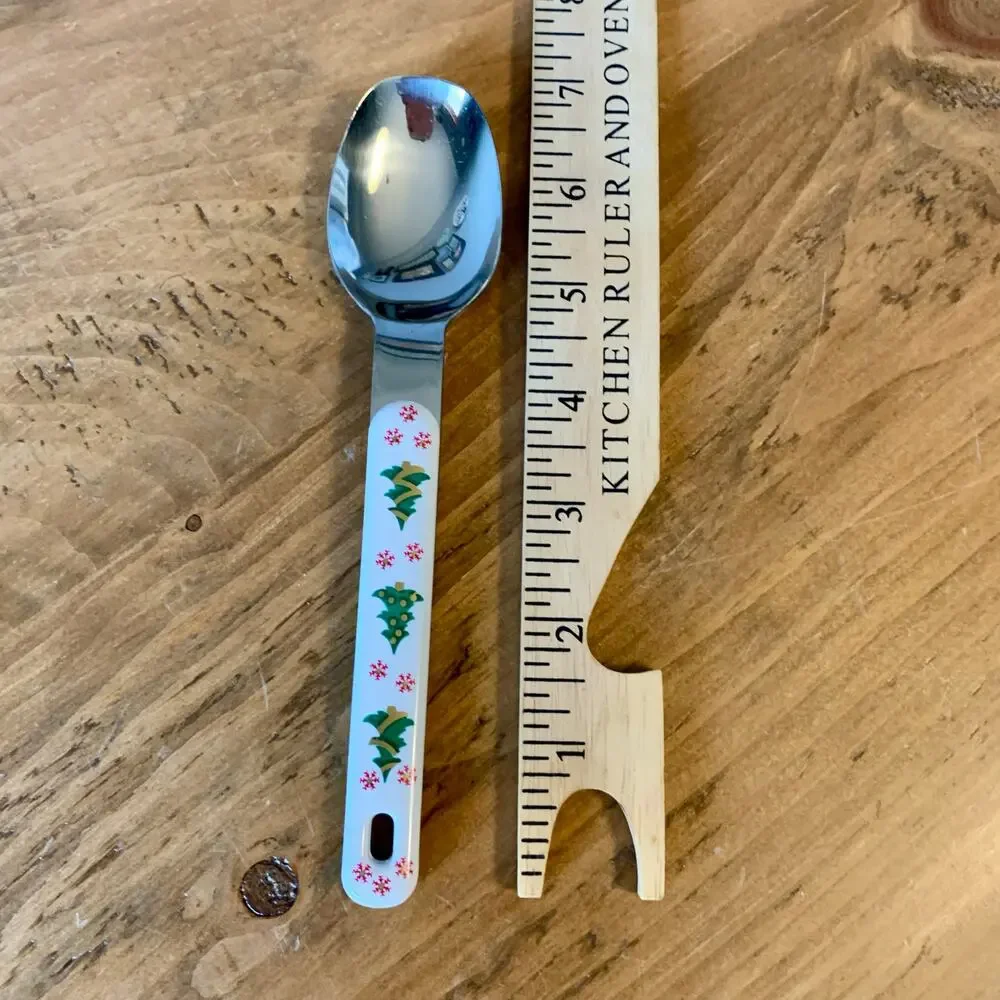 Oneida Colormates Tablespoons Set 7 Holiday Christmas Tree Northland Stainless